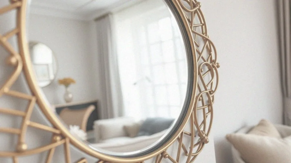 Co charakteryzuje styl glamour w kontekście luster?