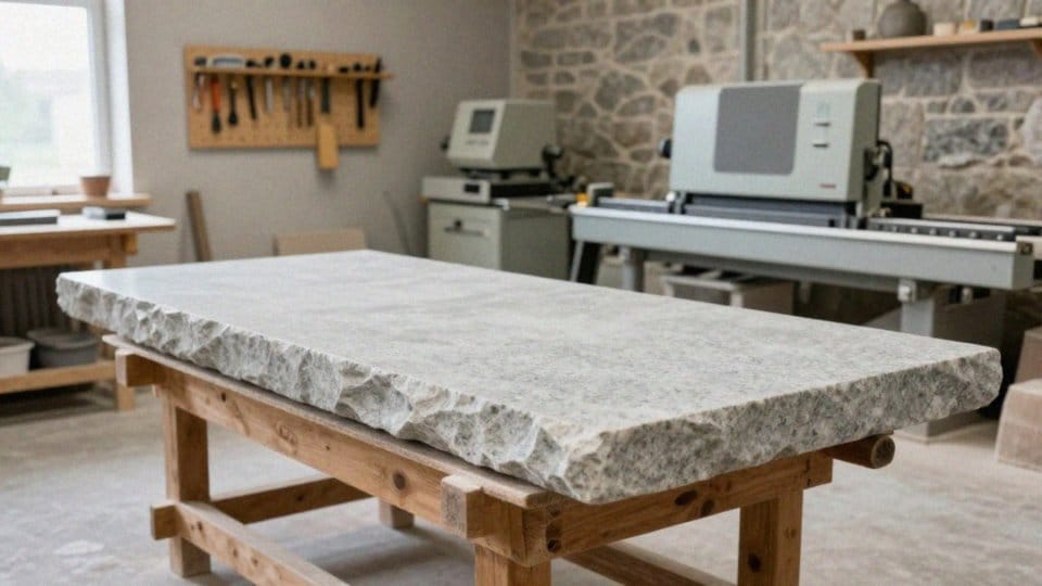 Jak przebiega obróbka i montaż blatów marmurowych i granitowych?