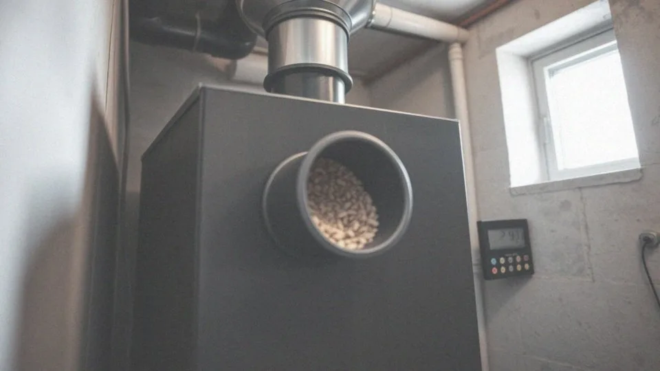 Jak długość czasu podawania pelletu wpływa na temperaturę kotła?