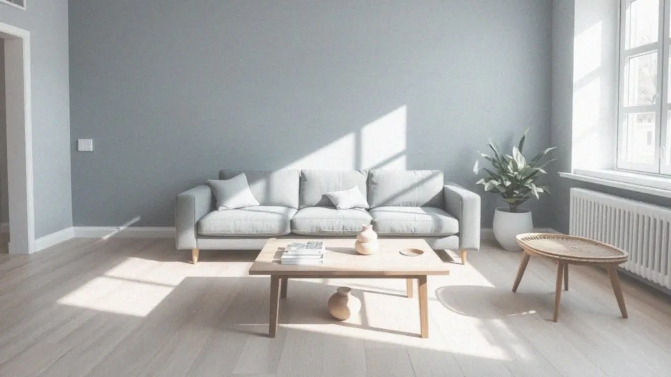 Jak szarość wpływa na aranżację z niebieskim?