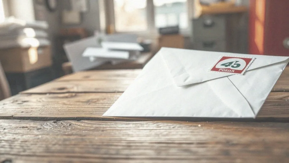 Gdzie powinien być naklejony znaczek pocztowy na kopercie?